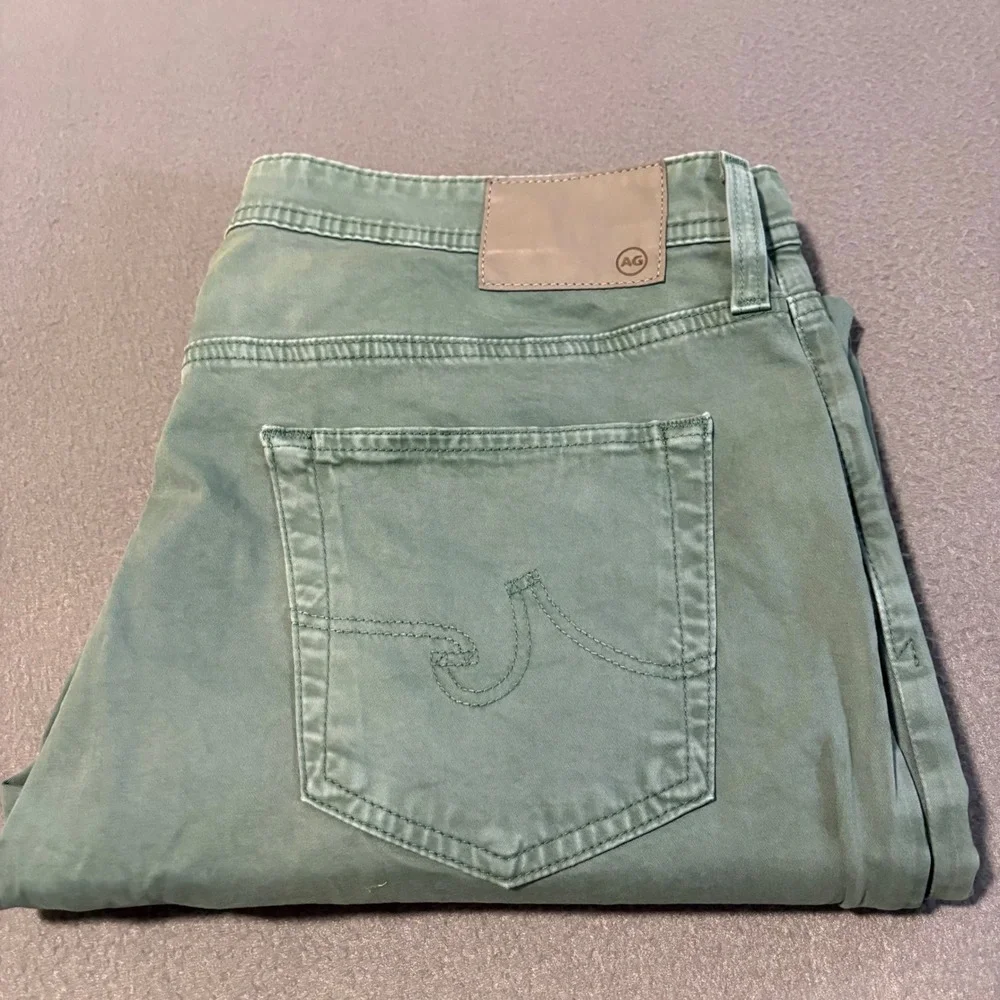 AG Adriano Goldschmied Graduate Pants Mens Fits 38x31 Green Tailored Leg Chino